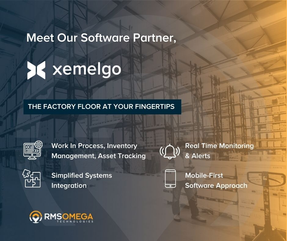 RMS Omega and Xemelgo partnership announcement graphic.