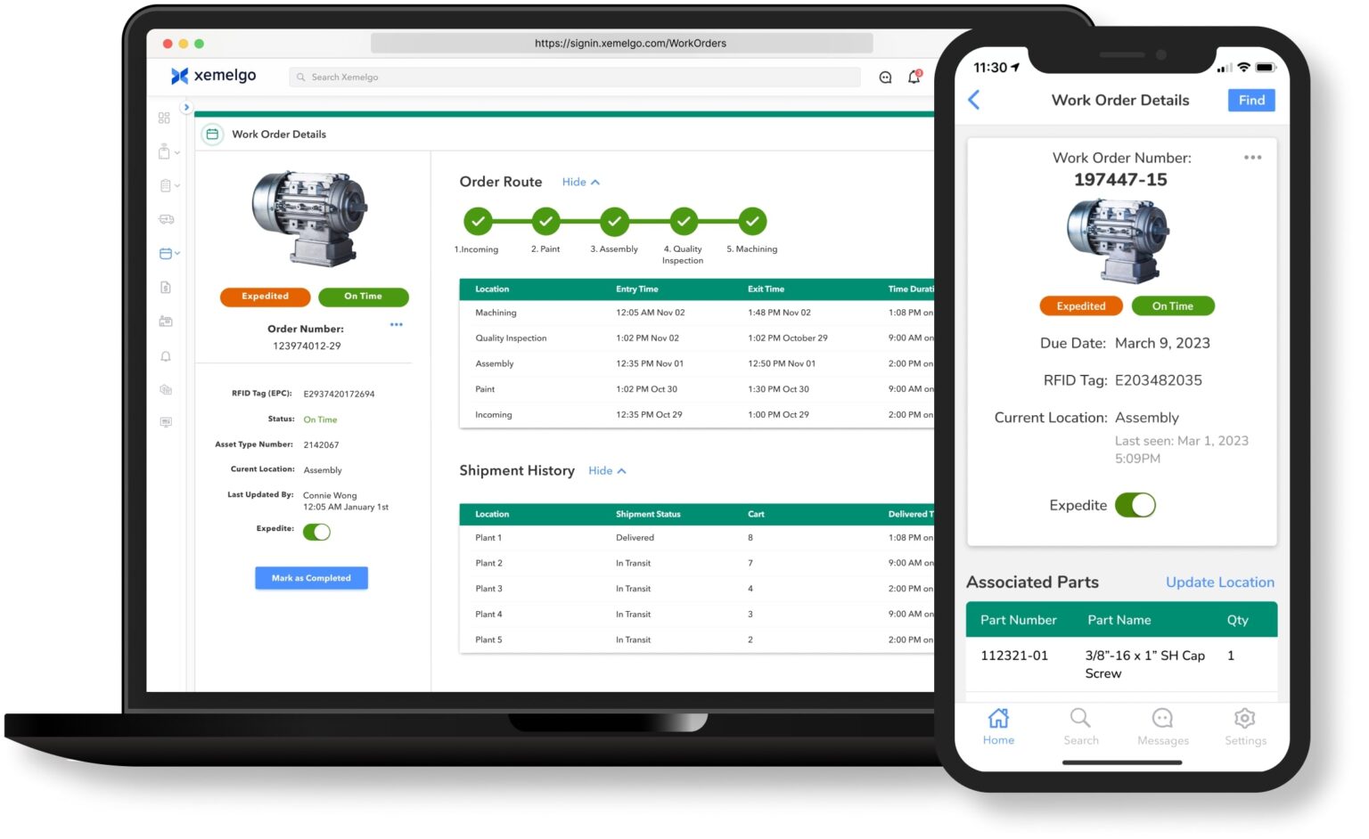 RFID Work In Process Software | RMS Omega