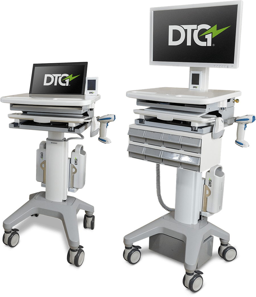 DTG mobile powered hospital workstation
