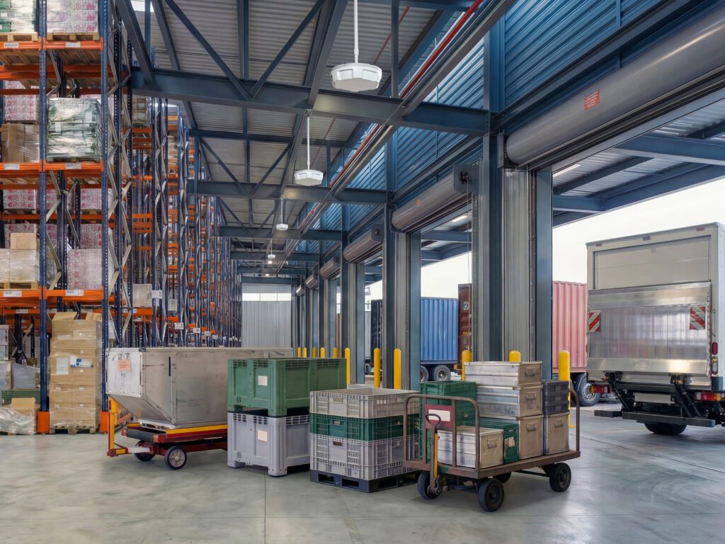 Returnable Transport Items (RTI) in warehouses